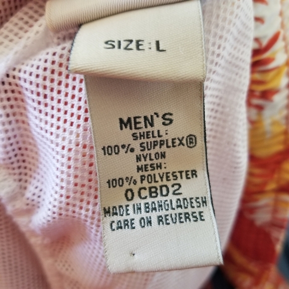 Men's L.L. Bean Supplex Sport Shorts All Adventure Swim Casual Tropical Large - Picture 10 of 10